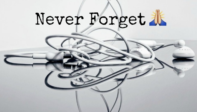 never forget earbuds